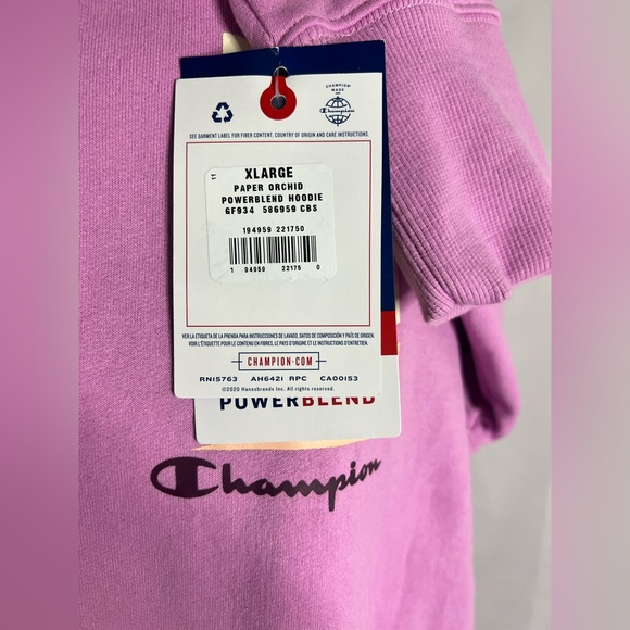 Champion Pink Hoodie Power Blend New XL - Picture 4 of 5